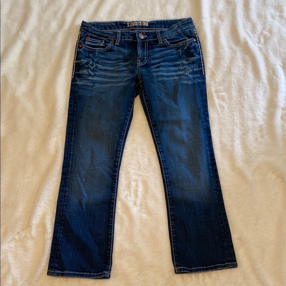 BKE Blue Straight Leg Jeans with Classic Wash